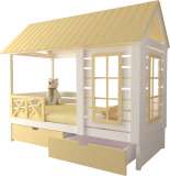 Кровать детская домик Соня 2-2 Yellow
