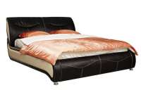Кровать интерьерная «Камилла» 1400 к/з Дарк Браун