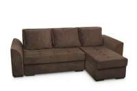 Угловой диван Корсика (Vilvet Lux 07) коричневый