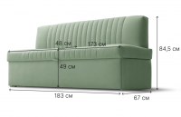 Кухонный диван Истен прямой велюр Мелисса 17