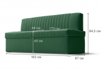 Кухонный диван Истен прямой велюр Мелисса 39