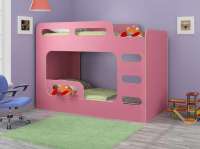 Двухъярусная кровать Дельта-Макс (розовый)