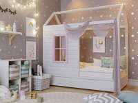 Детская кровать-домик Сноу эмаль